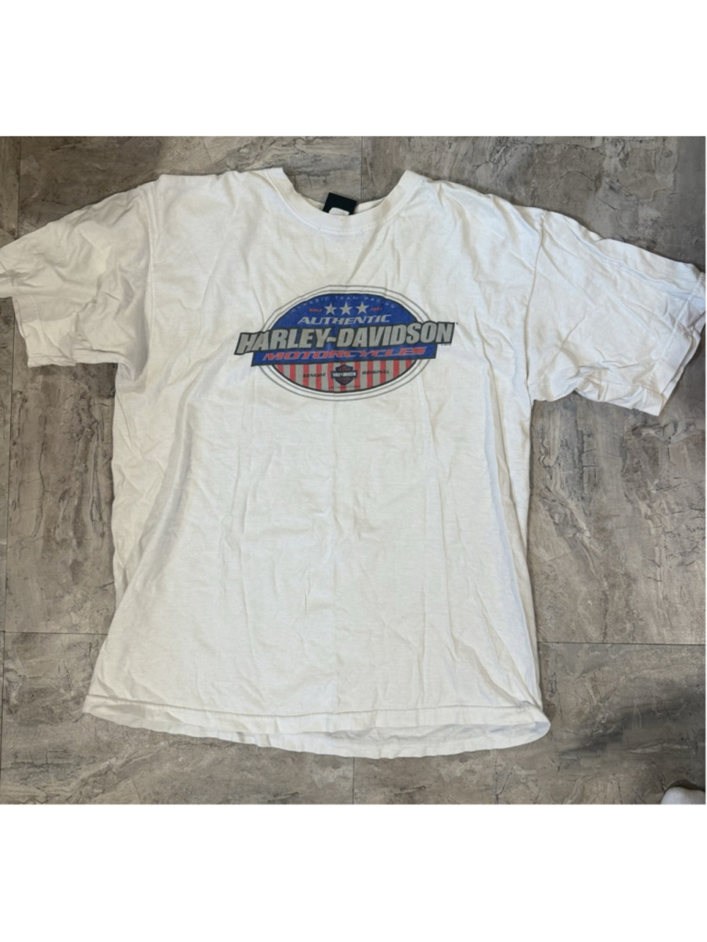 VTG ‘98 Harley-Davidson T Shirt Mens XL Faded White Red USA Cotton
